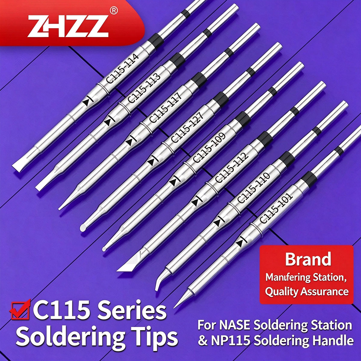 C115 Nano Soldering Iron Station - C115 Soldering Iron Tips C115-113 107