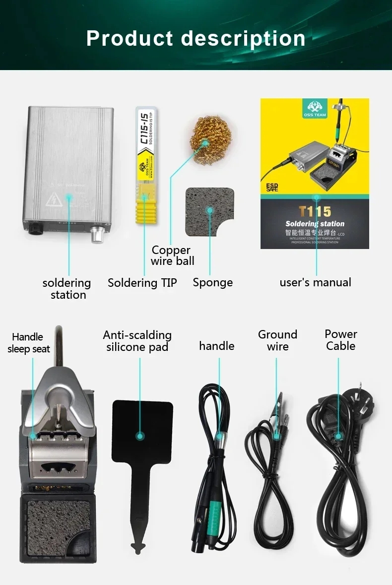 OSS T115 Micro Nano Electric S - C115 Nano Soldering Iron Station recension och pris